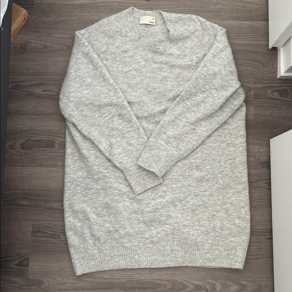 Wilfred Light Gray Knit Sweater Dress
